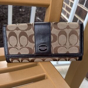 Vintage Brown Coach Signature Wallet